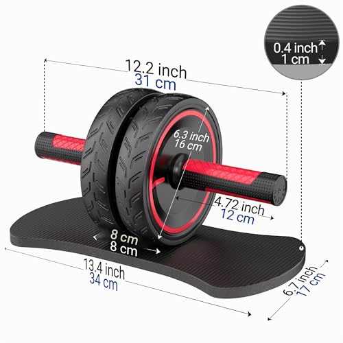 Readaeer Bauchmuskeltrainer mit Knieschoner, Bauchmuskeltraining für Zuhause, Fitnessgerät