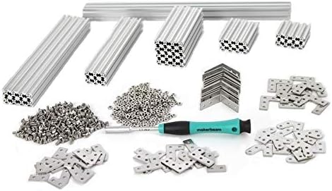 Regular Starter Kit Clear Anodized Including Beams (10x10mm in Diameter), Brackets, Nuts and Bolts