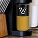 Rico Industries NCAA Vanderbilt Commodores 16 oz Ceramic Tumbler with Silicone Grip, Deep Laser Engraved, Black and Gold Colored Design with Slide Lid, Travel Coffee Mug, Matte Glaze