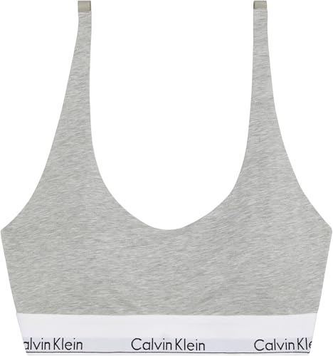 Calvin Klein Brassière Femme Lightly Lined avec Basque Élastique, Gris (Grey Heather), M