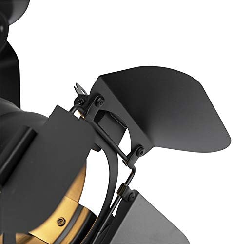 Qazqa - Industrial Studio Spotlight Ceiling Black rotatable and tiltable - Movie- - Industrial - Suitable for LED E27 | 1 Way Light - Steel Spotway Light - Suitable for Living Room I Kitchen I