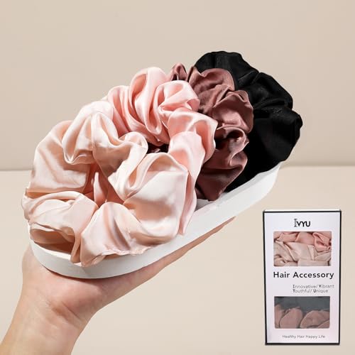 Image of Hair Scrunchies for Women - Hair Ties No Damage Both for Thick Hair or Thin Hair Curl Hair No Crease Scrunchies Ponytail Holder No Hurt Your Hair
