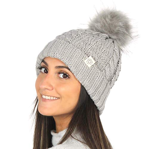 David & Young Sustainable Recycled Beanie with Fur Lining