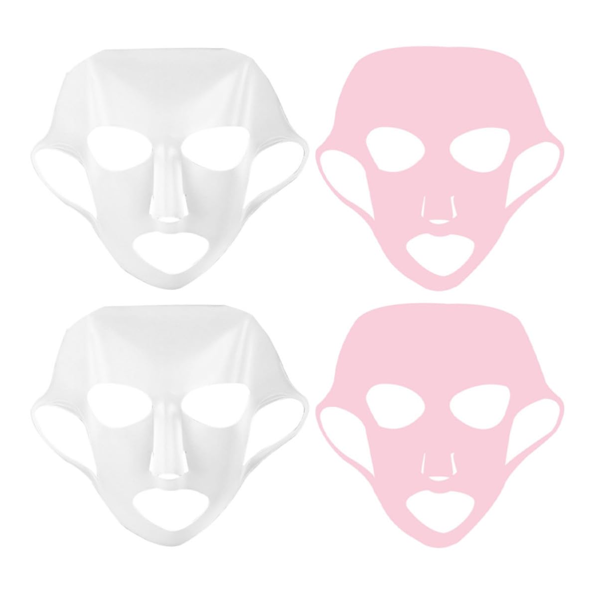 SHOWERORO 4pcs Earhook Silicone Mask Shield Face Moisturizing Non-skid | Comfortable to Wear, Silicone Build, Beauty Mask Accessory for Home Use, Facial Fit with Ear Hook