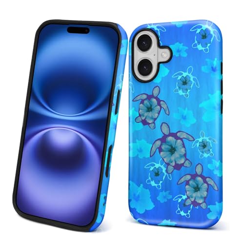 Coque PT 17 antichoc et anti-rayures motif tortue florale
