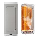 Aeroflexa Asciugatrice elettrica, pieghevole, da 1000 W, con indicatore LED, timer e telecomando, adatta per camper, appartamenti, viaggi e campeggio