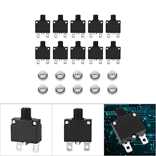 Interruttore automatico 10 pezzi AC250V / 125V 10A Interruttore di protezione da sovraccarico di corrente Interruttore 2P