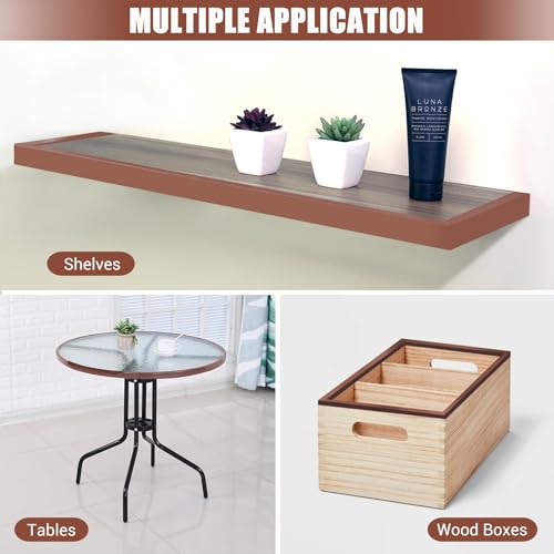 Image of Rubber Edge Trim, 1 /2 Inch(12mm) Flexible Edge Protector for Wood, Flywood, Glass and Metal, U Shaped Self-Adhesive Peel and Stick Guard for Baby Safety, Brown Color, 10Ft