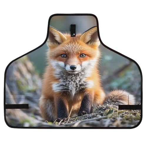 Delantal de trabajo Cute Little Fox con bolsillos ajustable miniatura 1