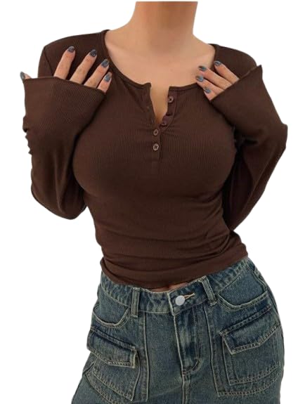 Image of JC JUMMY COUTUREWomen's Quarter Button Full Sleeve Shirt - Stylish & Versatile Tops PP