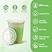CCWOFF 16 OZ Compostable Clear Plastic Disposable Iced Coffee Cups with Flat Lids, Biodegradable Cold Drinking To Go Coffee Cups for Party Smoothie, Slushy, Milkshake Lemonade 50 Sets 4