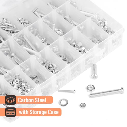 image for Mr. Pen- Nuts and Bolts Assortment Kit, 1080 pcs, Carbon Steel M3 M4 M