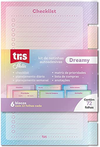 Nota Auto Adesiva Tris Holic Lista Dreamy 72 Folhas