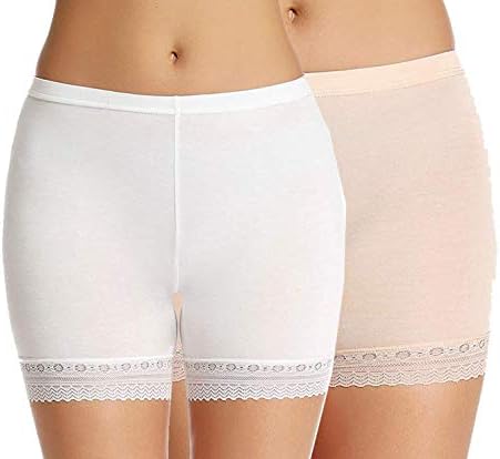 Cotton Lycra Shorts with Lace Trim 