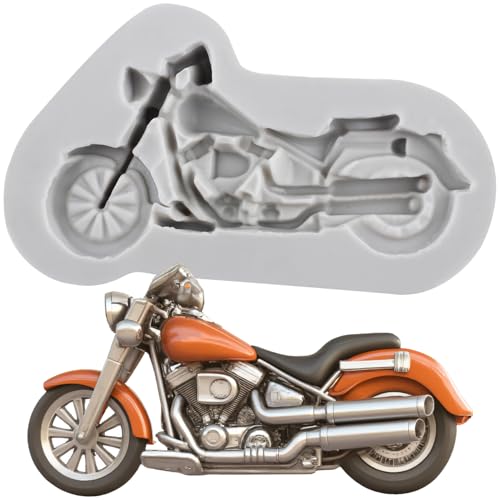 Sijiangmold Motorrad Fondantform Motorrad Schokolade Silikonformen