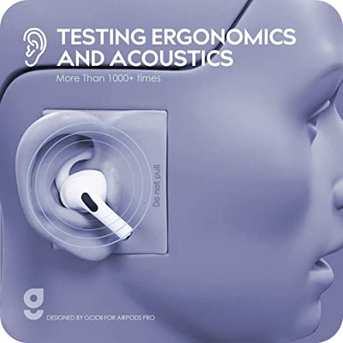 Gcioii 3 Pairs AirPods Pro Ear Hooks Covers [Added Storage Pouch] Grip Tips Accessories Compatible with Apple AirPods Pro (White)