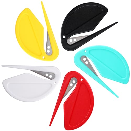 5PCS Cortador de Nudos pelo Gato, Abrecartas Cortador de Papel de Regalo Cortador Deslizante para Navidad, Cortanudos Gato para Gatos y Perros, Peine para Quitar Nudos de Pelo para Mascotas