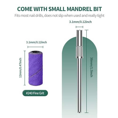 Forets à ongles grain 80 abrasifs pour une dépose de gel impeccable