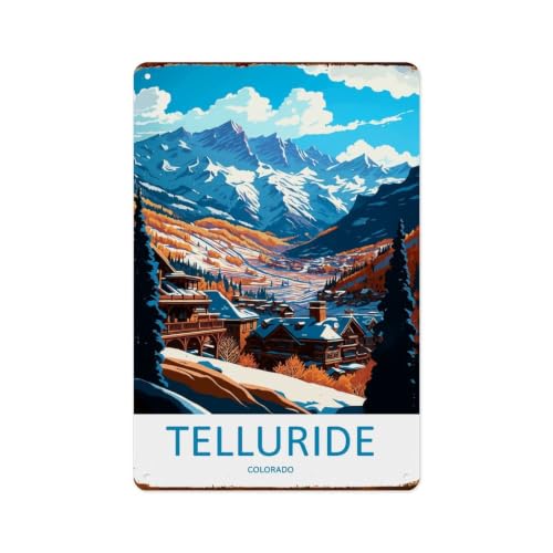 Telluride Colorado Travel Poster Metal Sign 8x12