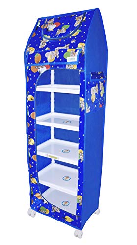 Flipzon Multipurpose 6 Shelve Baby Wardrobe, Foldable, (Unbreakable Material)