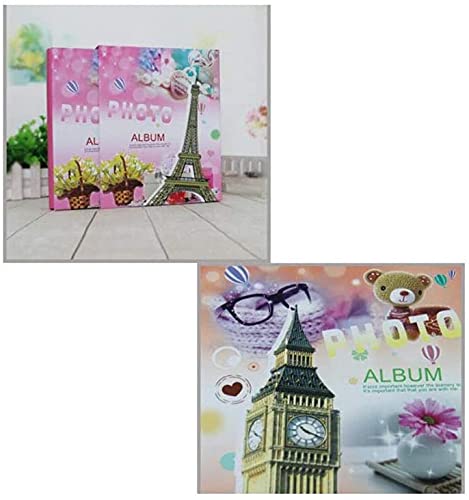 Album fotograficzny, duży 11,7 x 15,5 cm kieszeń w pudełku 200 arkuszy, dzwonnica i żelazo, rodzina, książka pamiątkowa 21 x 25,6 x 5,2 cm (kolor: nr 1)