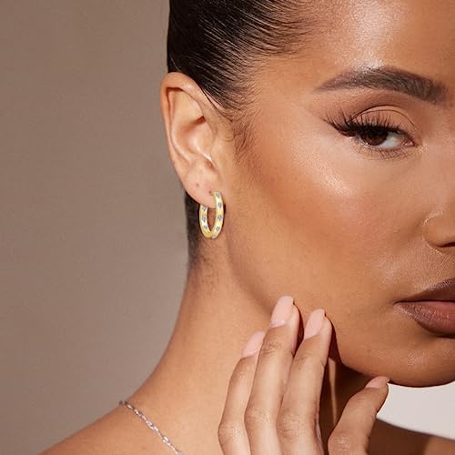 Silver Hoop Earrings for Women Hypoallergenic 925 Sterling Silver Hoop Earrings Lightweight Heart Silver Hoops Earrings with Cubic Zirconia Silver Hoop Earrings for Girls 20/30/40mm LOUMILEO
