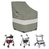 Sobana Rollator Walker Cover,Outdoor Waterproof Dustproof Rolling Walker Covers,Fits Walkers for Seniors with Wheels and Seat(Cover Only,Grayish Green)
