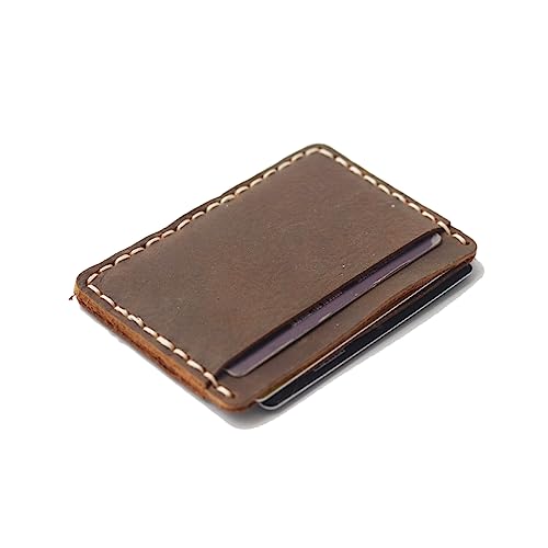 New style Handcrafted Front Pocket Card Holder, Leather Minimalist Cardcase, Credit Card Holder, 3 Card Slots4