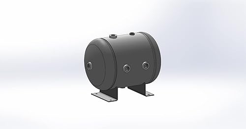 Miniatura 10 de PneumaticPlus Tanque receptor de aire, 10 galones, certificado ASME, horizontal universal, 12 x 23 pulgadas, 200 PSI, patas (10 galones)