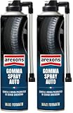 AREXONS 8470 Gomma Spray Maxi Formato 400 ml, Gomma Sigilla Forature e Rigonfia Pneumatici (Confezione da 2)
