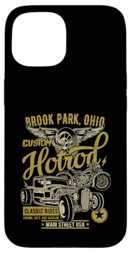 Brook Park OH Hotrod ���B���e�[�W�X�^�C�� �� �I�[�g�o�C�f�U�C�� �X�}�z�P�[�X iPhone 15 �p