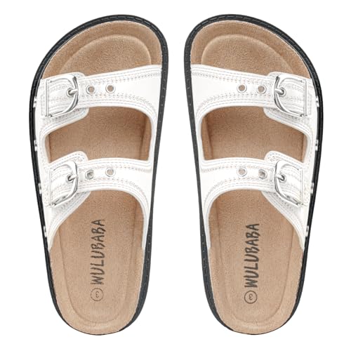 Kids Sandals Girls Boys Summer Slides Non-slip Cork Platform Sandals with Arch Support Adjustable Straps for Indoor & Outdoor4