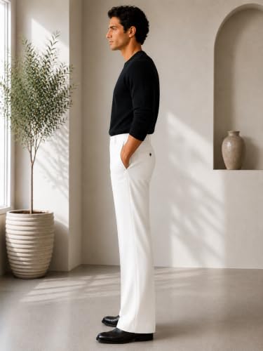 Image of Men Formal Pant Bellbottom | Premium Japanese Fabric, Bell Bottom Bootcut Fit, Smart Casual & Formal Wear