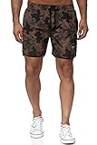 Kayhan Herren Badeshort Sport, Camouflage Green/Brown/Black XL