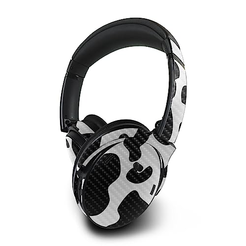 Image of MightySkins Carbon Fiber Skin Compatible with Bose QuietComfort 45 Headphones Cow Print | Protective, Durable Textured Carbon Fiber Finish | Easy to Apply | Made in The USA