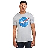 Offizielles Nasa-Produkt Nasa Herren Circle Logo T-Shirt, Grau (Sports Grey SPO), X-Large