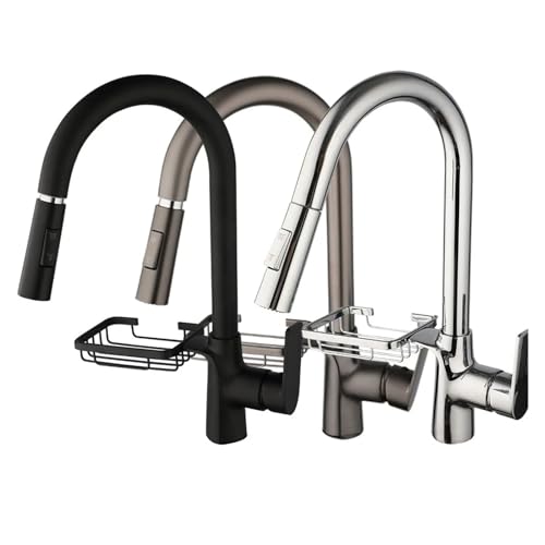 Grifo de cocina extraíble monomando giratorio 360 con estante 8