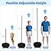 wolfwo Upgrade Heavy Duty Tetherball Set, Tetherball Ball and Rope and Pole, Adjustable Height and Portable Tetherball Set with Base for Outdoor, Playground and Backyard, Fun for Kids and Adults