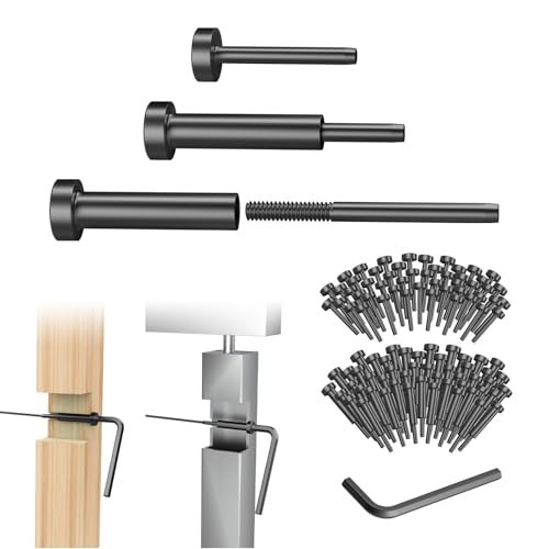 Rails invisibles noirs 0.3 cm avec tendeur de sertissage caché en acier T316
