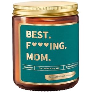 Gifts for Mom Lavender Vanilla Soy Wax Candle Best Mom Ever Funny Candle from Daughter Mothers Day Gifts Moms Birthday Gift Presents for Step Mother Gift Idea from Son Mama Birthday