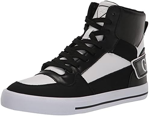 GUESS Men's Pasq Sneaker, Black Multi LL, 13