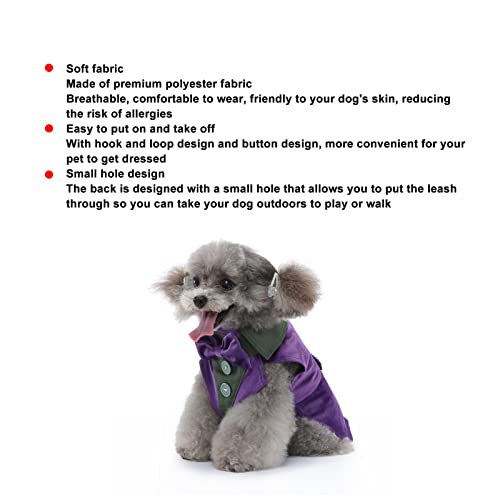 Disfraz elegante para perro con pajarita color morado miniatura 2