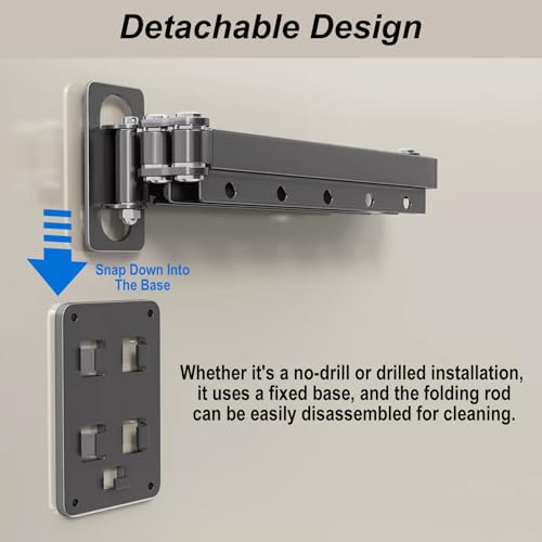 Tringle rideau douche pliable angle réglable diviseur espace bain - 8