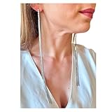 LÄNGE: Extra lange Statement-Ohrringe mit einer beeindruckenden Länge von 24 cm, perfekt für einen dramatischen Look