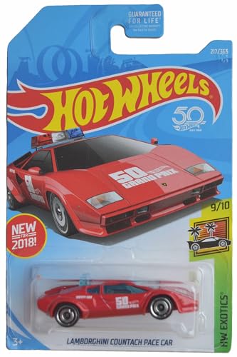 Hot Wheels Lamborghini Countach Pace Car rojo miniatura 1