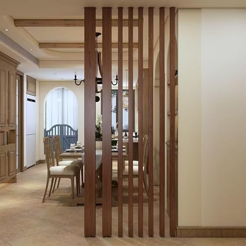 Écran d'intimité à lattes métalliques pour séparation de pièce maison - 5