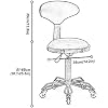 Rivet Upholstered Swivel Home Office Task Chair, PU Leather Rolling Stool Height Adjustable Office Computer Retro Swivel Chair (Light Brown)
