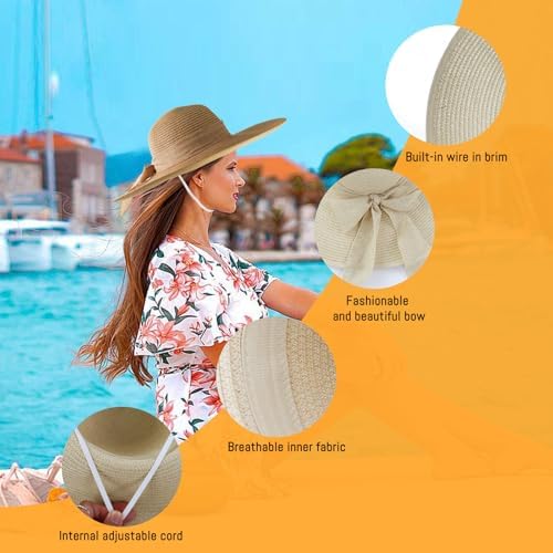 FuninCrea Chapeau De Soleil Pour Femme Avec Masque Facial