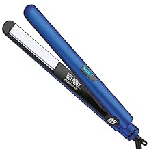 Hot Tools Professional Radiant Blue Micro-Shine Titanium Flat Iron, 1 Inch