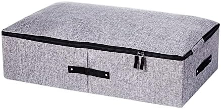 Clothes Storage Bag 75 * 38 * 18 cm, Large Capacity Organizer with Reinforced Handle Thick Fabric for Comforters, Blankets, Bedding, Foldable with Sturdy ZipperWindow